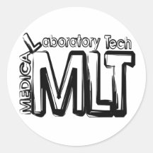 MLT GRUNGE TEXT MEDICAL LABORATORY TECHNICIAN STICKER
