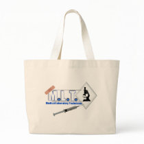 MLT LOGO W/ MICROSCOPE - MEDICAL LABORATORY TECH CANVAS BAG