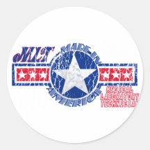 MLT MADE IN AMERICA - MEDICAL LABORATORY TECH STICKERS