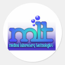 MLT - WTIH BUBBLES - MEDICAL LABORATORY TECH STICKERS