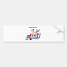 MMA Santa Vs Jack Frost Bumper Sticker