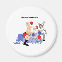 MMA Santa Vs Jack Frost Magnets