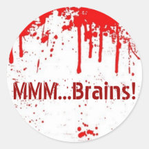 MMM...Brains Round Sticker