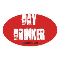 mmmbeer day drinker oval stickers
