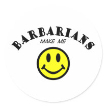 MMS: Barbarians Round Sticker