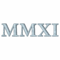 MMXI 2011 Roman Numerals Embroidered Shirt