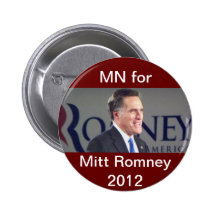 MN for Mitt Romney 2012 Political Button