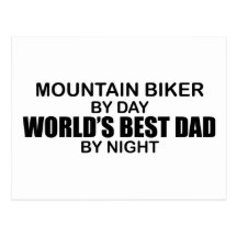 Mntn Biker - World's Best Dad Postcards
