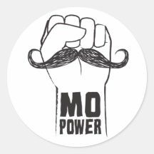 Mo Power Round Sticker