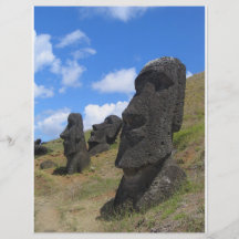 Moai on Easter Island Custom Flyer