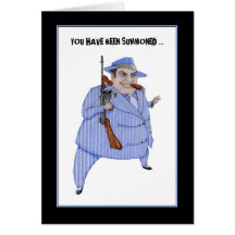 Mob Boss Murder Mystery Invitation Card