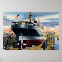 Mobile Alabama Dry Docks Poster