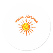 Mobile, Alabama Round Stickers