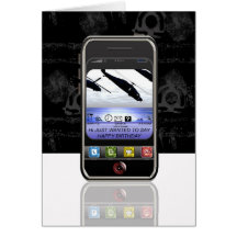 mobile phone text message Happy Birthday Card