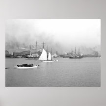 Mobile Water Front: 1906 Poster