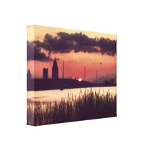 Mobile's Pink Sky Canvas Prints