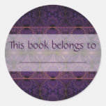 Mobius Dragon Bookplate Round Stickers