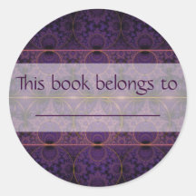 Mobius Dragon Bookplate Round Stickers