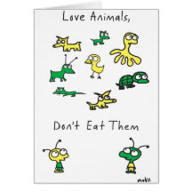 Moby's Love Animals, Don't Eat Them Card