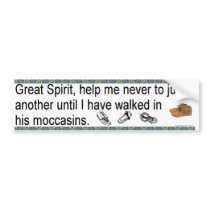 Moccasins Bumper Sticker