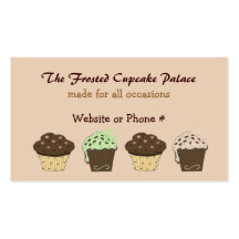 Mocha and Chocolate Cupcakes Business Card Templates