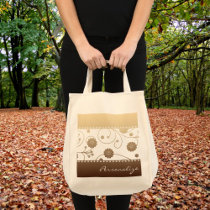 Mocha Bloom Banner Totebag