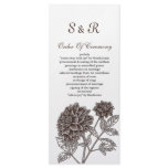 mocha ,dahlia Wedding program rack cards