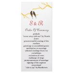mocha lovebirds Wedding program rack cards