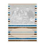 mocha stripe postcards