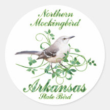 Mockingbird Arkansas State Bird Sticker