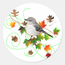 Mockingbird & Fall Leaves Stickers