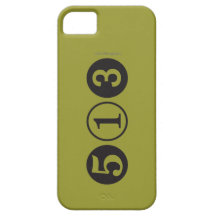 Mod 513 Area Code iPhone 5 Case (Mustard)