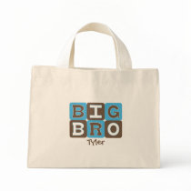 MOD Blocks Big Bro - Blue & Brown Personalised Canvas Bags