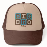 MOD Blocks Big Bro - Blue & Brown Personalised hats