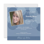 Mod Blue Photo Graduation Announcement