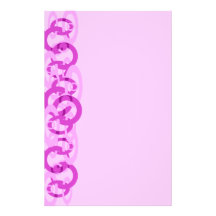 Mod Circles Stationary in Pink Stationery Design