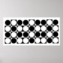 Mod Dots Black & White Designer Print