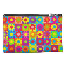Mod Flower Power Travel Accessory Bags