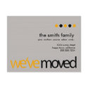 Mod  - Just Moved Striped Announcement postcards