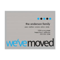 Mod  - Just Moved Striped Announcement Post Cards