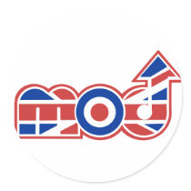 Mod Logo 2 Round Stickers