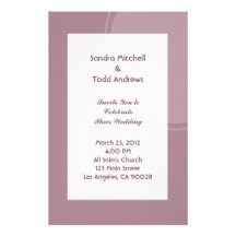 Mod Mauve Pink Wedding Stationery