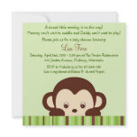 Mod Monkey Jungle Baby Shower Invitations