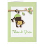 Mod Monkey Neutral Baby Green Thank You Card
