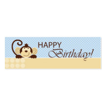 Mod Monkey Skinny Gift Tag Business Card Template