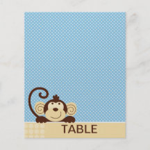 Mod Monkey Table Card 2 Personalized Flyer