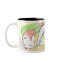 MOD MUG #13 -Abstract Faces Art by Jessica Torrant