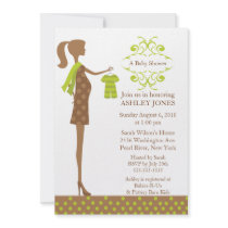 Mod Mum Boy/Girl Baby Shower Custom Invitations