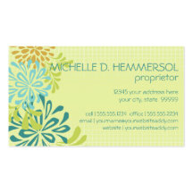 Mod Mum, Mums, Chrysanthemum Flowers Modern Style Business Card