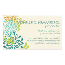 Mod Mum, Mums, Chrysanthemum Flowers Modern Style Business Card